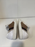 WHITE BURBERRY SALMOND CHECK LEATHER SNEAKERS SHOES EU 37.5 US 7.5 WOMANS WOMENS