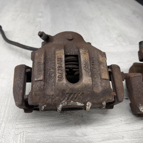01-06 E46 M3 Front Brake Calipers Left Right Pair Set Original *Rusty*