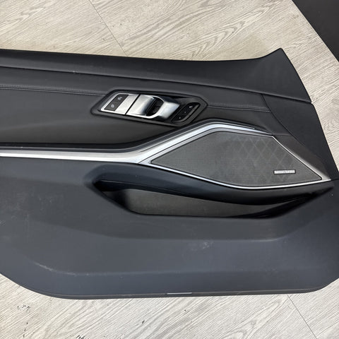 21-24 BMW G20 G80 M3 Front Left Driver Door Card Panel Cover Trim *Damage*