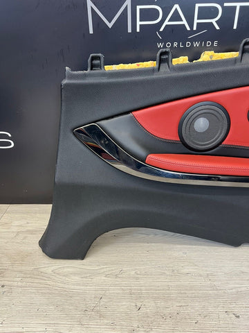 14-20 BMW F83 M4 CONVERTIBLE REAR RIGHT TRIM PANEL CARD MERINO SAKHIR ORANGE