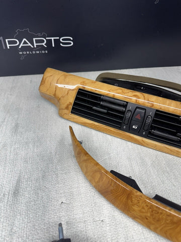 BMW E60 M5 06-08 Olive Ash Carrara Wood Interior Trim 7 Piece Trim Set