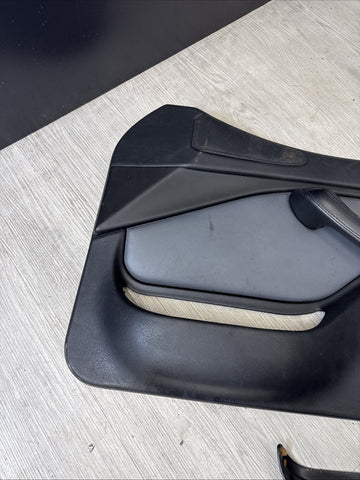 96-02 BMW Z3M Front Right Passenger Door Card Panel Cover Leather Black / Grey