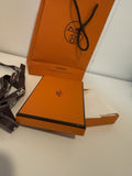 NEW Hermes Blue Leather Card Holder Wallet 2025
