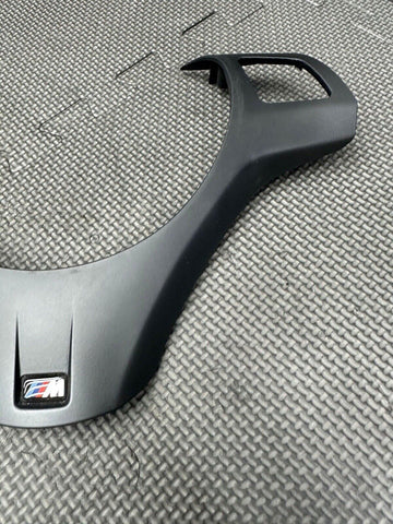 08-13 BMW E90 E92 E93 M3 Lower Steering Wheel Trim Cover Plate Black