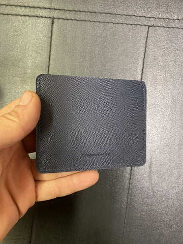 Salvatore Ferragamo Firenze Pebbled Leather Card Case, Black