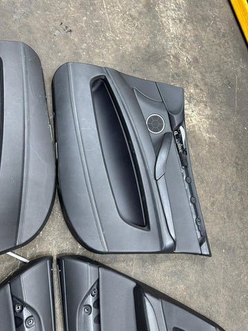 08-14 BMW E71 X6M Front & Rear Door Cards Panels Covers Trims Black