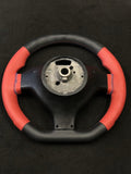 Red Perforated Leather BMW Flatbottom Steering Wheel Custom 01-06 BMW E46 M3 E39