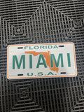 MIAMI Florida Aluminum License Plate NEW Not For Official Use