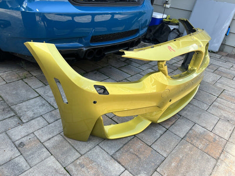 (PICKUP ONLY) 15-20 BMW F80 F82 F83 M3 M4 FRONT BUMPER COVER OEM AUSTIN YELLOW