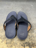 FitFlop Lulu Glitter Toe-Thong Midnight Navy Ladies Sandal UK 6 US 8