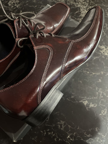 KENNETH COLE Reaction Mens Shoes - Star Quality Brown Leather Oxfords Size 11.5