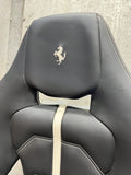 16-20 FERRARI 488 GTB Coupe Complete Interior Front Seats Nero White Stitching