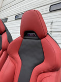 21-24 BMW G82 M4 Coupe Front & Back Seats Cushion Fiona Red Leather