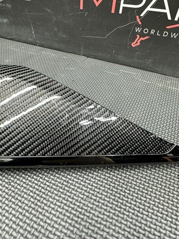 15-20 BMW F80 F82 M3 M4 Center Dash Carbon Fiber Interior Trim OEM *Broken End