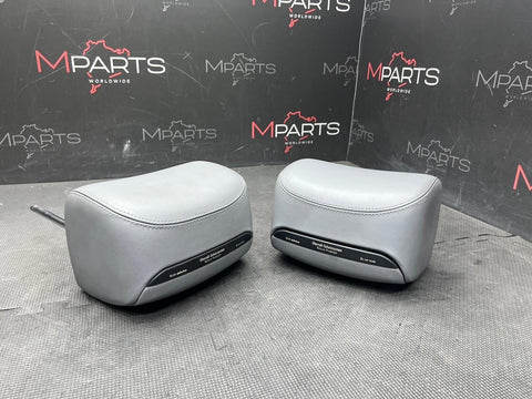 01-06 BMW E46 M3 Convertible Original Head Rests Rear Dove Grey Gray