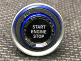 BMW Start / Stop Switch Button Cover Cap Blue / Black E82 E90 E92 E93 135 M3