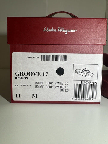 Salvatore Ferragamo Groove 17 Slippers Red (11 M) Runs Big