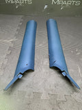 98-02 BMW Z3 M Roadster Front Interior A- Pillar Column Covers Trim Estoril Blue