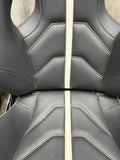 16-20 FERRARI 488 GTB Coupe Complete Interior Front Seats Nero White Stitching