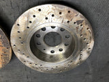 BMW E39 Pair Set Of 2 Front Disc Brake Rotors Drilled New