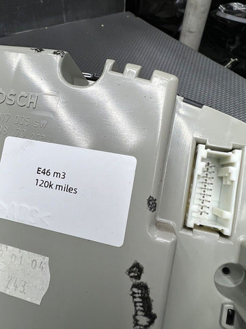 2001-2006 BMW E46 M3 Instrument Cluster Speedometer Spedometer SMG 120k Miles