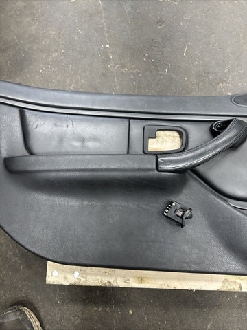 96-02 BMW Z3M Front Left Driver Door Card Panel Cover Trim Leather Black OEM