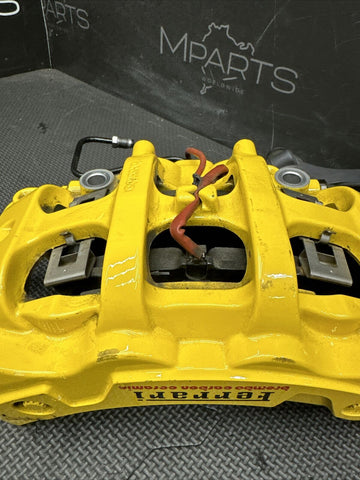 2016-2020 Ferrari 488 Spider Original Yellow Brake Caliper Brembo Rear Left