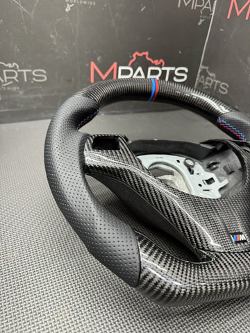 08-13 BMW E90 E92 E93 M3 OHC Carbon fiber Steering Wheel Tri Stitched Manual