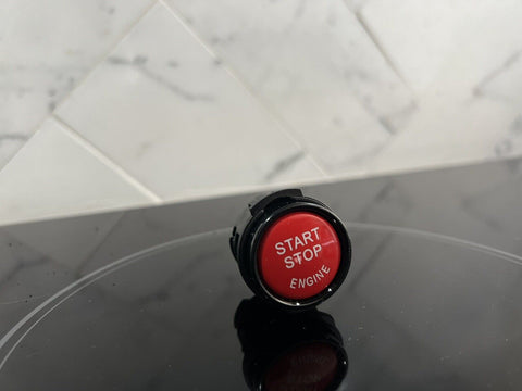 BMW Start / Stop Switch Button Cover Cap Red Gloss Black E70 E71 X5M X6M