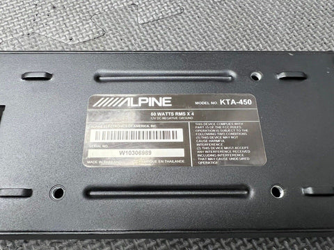 Alpine KTA-450 200W 4-Channel Power Pack Car Amplifier w/ Free 8 Gauge Amp Kit
