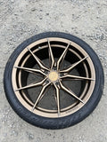 20x11 5x120 35 OFFSET ROHANA RFX2 CROSS FORGED 10 SPOKE BRONZE WHEEL RIM TIRE