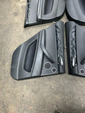 08-14 BMW E71 X6M Front & Rear Door Cards Panels Covers Trims Black