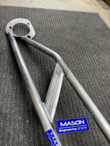 MASON ENG. E46 FRONT M3 1 PC RACING PERFORMANCE STRUT TOWER BRACE CARBON STEEL