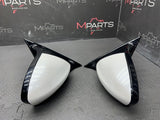 08-13 BMW E92 E93 M3 Side View Mirrors Pair White Gloss Black Trim 3 PIN