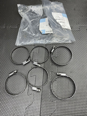 BMW 01-06 E46 M3 S54 Hose Pipe Clamps Worm Jubilee Clips 59-66 mm 07129952125