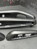 (4) BMW 01-06 E46 M3 Convertible Interior Armrests Trim Set Titan Shadow Grey
