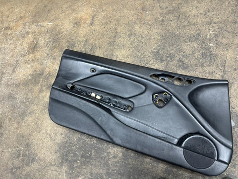 00-06 BMW E46 COUPE CONVERTIBLE LEFT DRIVER SIDE DOOR PANEL CARD BLACK OEM