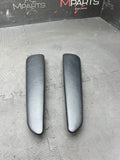 01-06 BMW E46 325 330 M3 Front Interior Nappa Black Leather Armrest Pads Pair