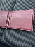 RARE Red Saint Laurent Men's YSL Leather Wallet w/ Money Clip