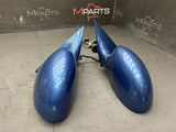 01-06 BMW E46 M3 Right Left Side View Mirrors Pair Topaz Blue