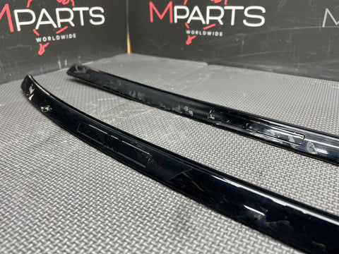 21-23 BMW G82 M4 Upper Roof Tracks Rails Mounts Covers Set Schwarz II Jet Black