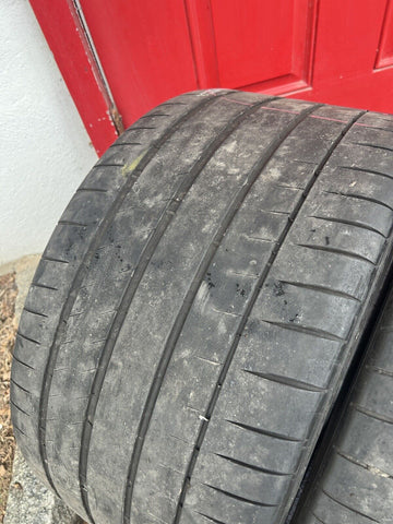 2 Used (2018) 295/30-20 Michelin Pilot Sport 4S 30R R20 Tires 3-5/32