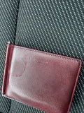 RARE Red Saint Laurent Men's YSL Leather Wallet w/ Money Clip