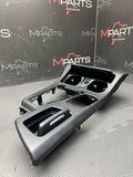 13-16 BMW F10 M5 CENTER CONSOLE BLACK LEATHER TRIM BEZEL CUP HOLDER