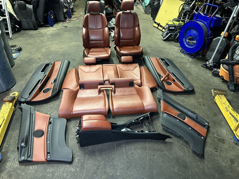08-13 BMW E92 M3 COUPE FOX RED INTERIOR COMPLETE FRONT & REAR SEATS OEM