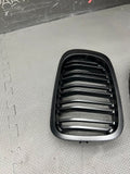 01-06 BMW E46 M3 Front Kidney Grilles Matte Black Double Slotted