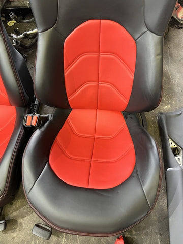 16-20 FERRARI 488 Spider Complete Interior Seats Panels Red Black 4k Miles￼