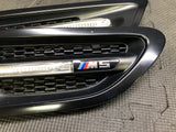 11-16 BMW F10 M5 Sedan Front Fender Grilles Grills Turn Signals Matte Black