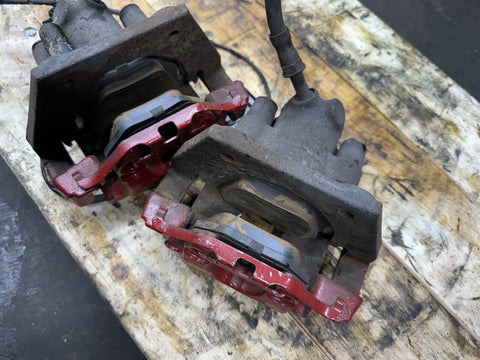 01-06 E46 M3 Rear Brake Calipers Left Right Pair Set Painted Red