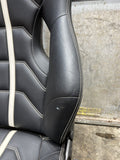 16-20 FERRARI 488 GTB Coupe Complete Interior Front Seats Nero White Stitching